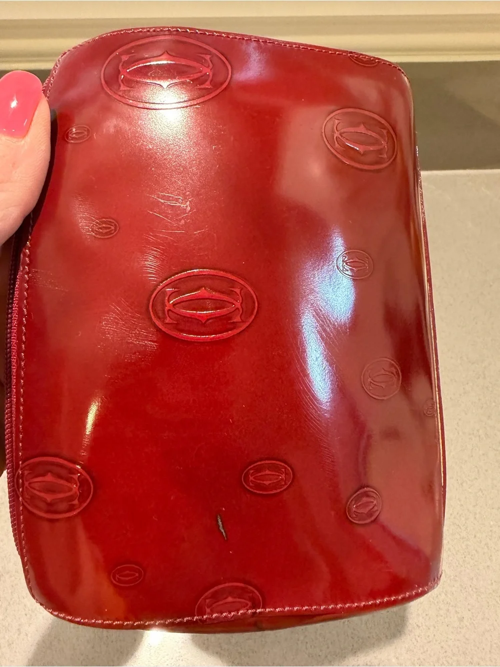 Vintage Cartier “Happy Birthday” Cosmetic Bag/Pouch